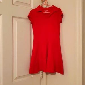 Girls Uniform Pique Polo dress - Ruby